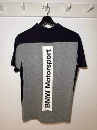 Polo Puma BMW Hombre Gris y Negro