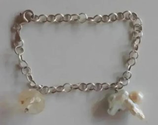 Pulseras Plata Ley y Perlas