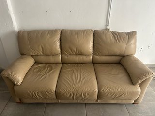 Sofá Cama Piel Beige