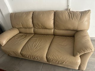 Sofá Cama Piel Beige