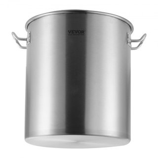 Olla de Acero Inoxidable, Olla Grande de 42 Cuartos, Olla de Cocina con Canasta, Tapa y Mango, Olla de Grado Comercial de Alta Resistencia, Tratamiento de Lijado, para Eventos de Grandes Grupos Plata
