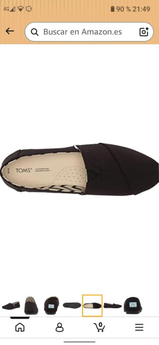 Alpargatas Toms Mujer Clásicas Talla 41 Negras