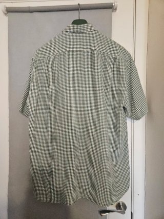 Camisa cuadros verde y blanco hombre