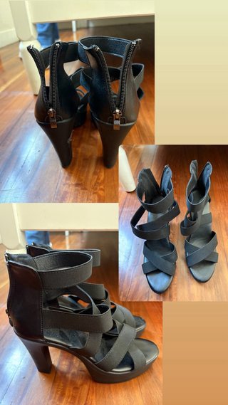 Tacones negros de plataforma