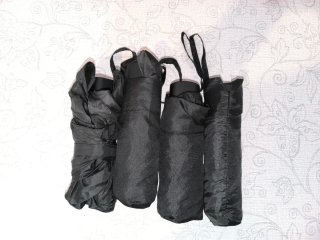 4 Paraguas Negros Compactos para Bolso