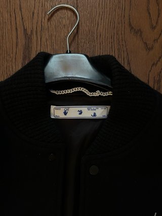Off-White Giacca Varsity Lana Frecce Nero