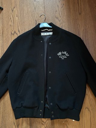 Off-White Giacca Varsity Lana Frecce Nero