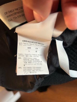 Off-White Giacca Varsity Lana Frecce Nero