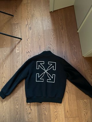 Off-White Giacca Varsity Lana Frecce Nero