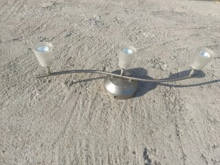 Lámpara de techo plateada 3 focos