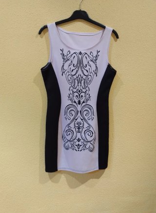 Vestido sin mangas con estampado