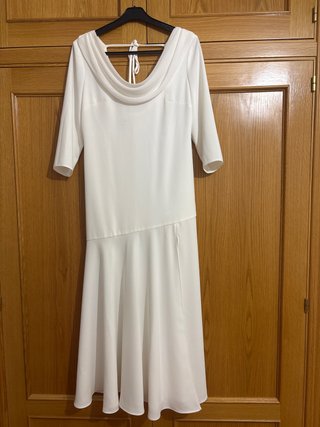 Elegante vestido de boda blanco