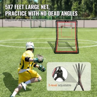 Rebotador de Lacrosse para el Jardín, Red de Rebote de Voleibol de 1524 x 2133.6 mm, Pantalla de Entrenamiento de Devolución de Béisbol y Softbol, Pared de Entrenamiento de Práctica de Tiro con Án...
