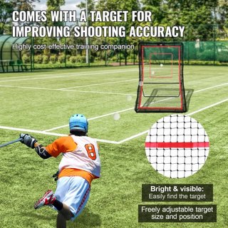 Rebotador de Lacrosse para el Jardín, Red de Rebote de Voleibol de 1524 x 2133.6 mm, Pantalla de Entrenamiento de Devolución de Béisbol y Softbol, Pared de Entrenamiento de Práctica de Tiro con Án...