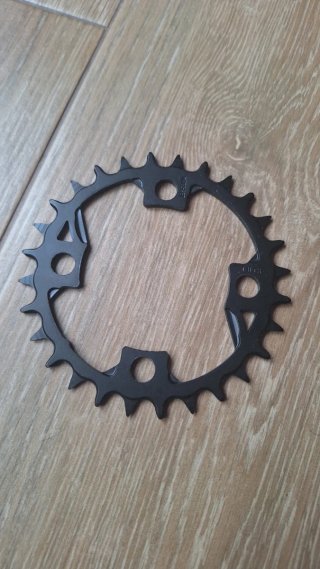 Piastra Bici Megatooth 28T Nero