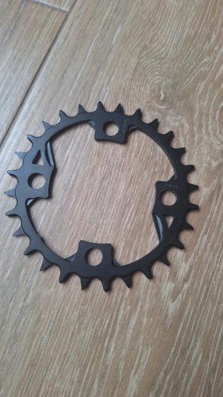 Piastra Bici Megatooth 28T Nero