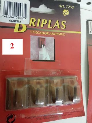 Lote 29 blisters Perchas Adhesivas Bricolage