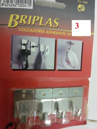 Lote 29 blisters Perchas Adhesivas Bricolage