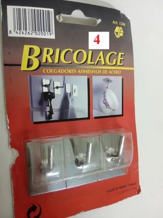 Lote 29 blisters Perchas Adhesivas Bricolage