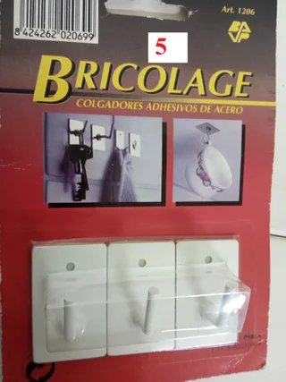 Lote 29 blisters Perchas Adhesivas Bricolage