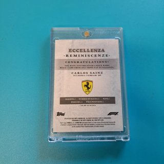 Relic Carlos sainz trozo de mono Topps Eccellenza