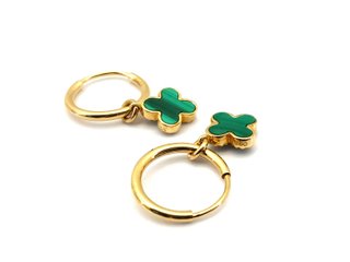 E1809552-32    Pendientes Oro 18k Con Malaquita,On