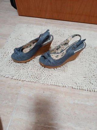 Cuñas vaqueras con brillo Talla 35
