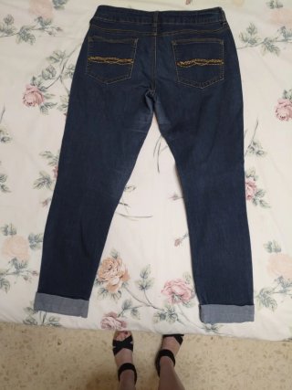 Vaqueros pitillo Easy Wear azul tela fina