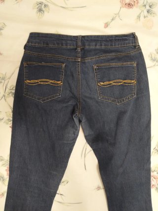 Vaqueros pitillo Easy Wear azul tela fina