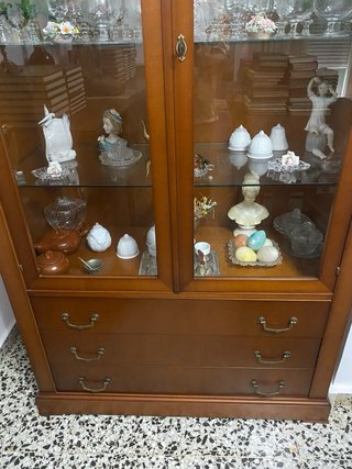 Mueble Comedor Madera y Cristal