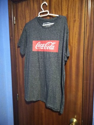 Camiseta Coca-Cola gris hombre Talla L