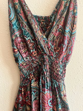 Vestido largo boho estampado S/M