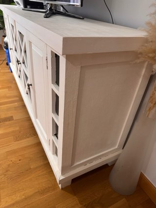 Mueble TV madera blanco
