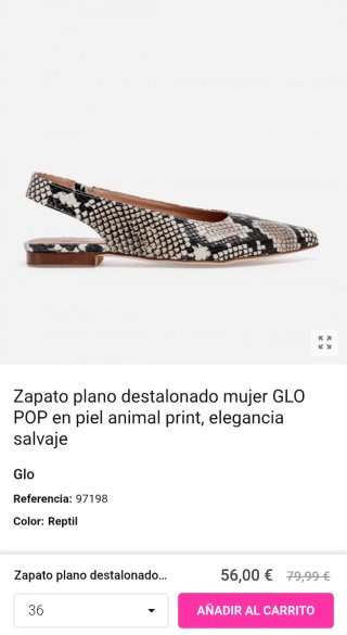 Zapatos destalonados piel GLO Talla 36