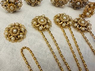 Aderezo Fallera Oro y Perlas