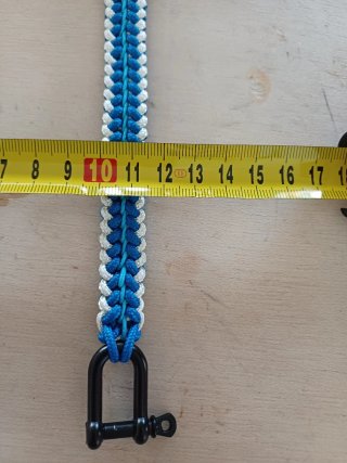 Pulsera marinera paracord azul y blanco