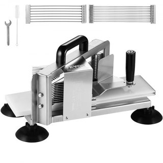 Cortador de Tomates Comercial, Cortador de Tomate de 1/4"+3/8"+3/16", Máquina Cortadora de Tomate de Acero Inoxidable de Alta Resistencia, Cortador de Tomate Manual con Pies Antideslizantes, Corta...