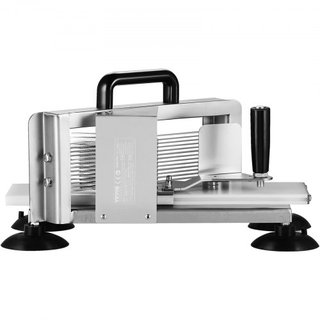 Cortador de Tomates Comercial, Cortador de Tomate de 1/4"+3/8"+3/16", Máquina Cortadora de Tomate de Acero Inoxidable de Alta Resistencia, Cortador de Tomate Manual con Pies Antideslizantes, Corta...