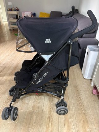 Carro gemelar MacLaren negro