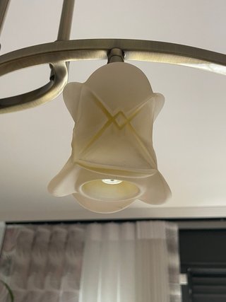 Conjunto de dos lámparas de diseño con 6 tulipas