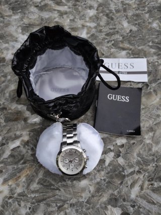 Orologio Guess Crono Argento Bianco