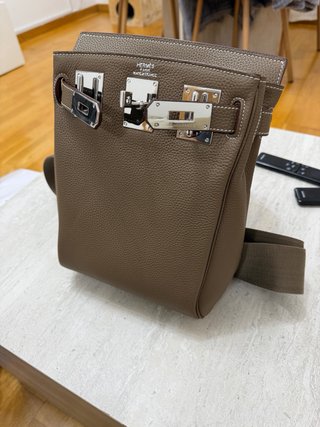 Bolso Hermes Marrón Piel Hombre
