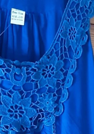 Vestido sin mangas-100% Algodón T.Única Made India