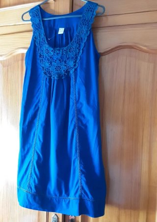 Vestido sin mangas-100% Algodón T.Única Made India