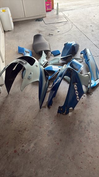 Carenado Kawasaki ZZR600 93 Azul/Plata