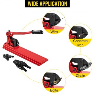 Herramienta de Swager de Banco 24" Herramienta de Swaging de Cable de Acero con Cabezal de Cortador de Pernos Crimpador de Banco 1/16"-3/16" Manguitos de Aluminio/Cobre Crimpador de Acero Aleado p...