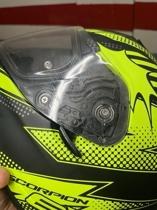 Casco Moto Scorpion EXO-390 Negro/Amarillo