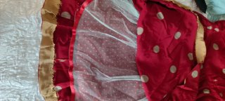 Vestido rojo lunares con cinturón