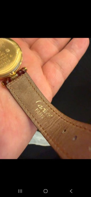 Orologio Cartier  vendòme Vintage Pelle Marrone