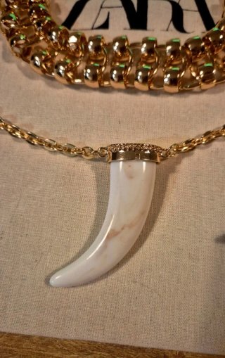 Conjunto 3 collares ZARA oro y blanco